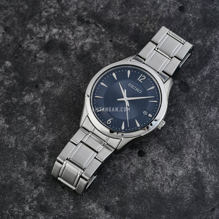 Seiko Classic SUR419P1 Discover More Blue Dial Stainless Steel Strap