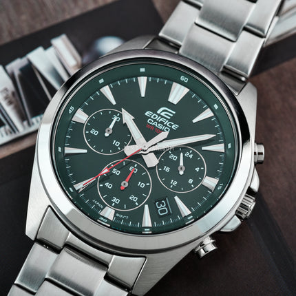 Casio Edifice EFV-630D-3AVUDF Chronograph Green Dial Stainless Steel Band