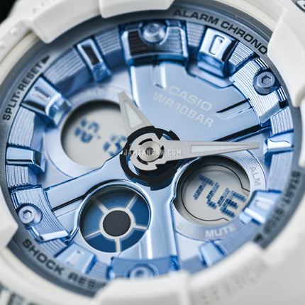 Casio Baby-G BA-130-7A2DR Beach Fashions Digital Analog Dial White Resin Band