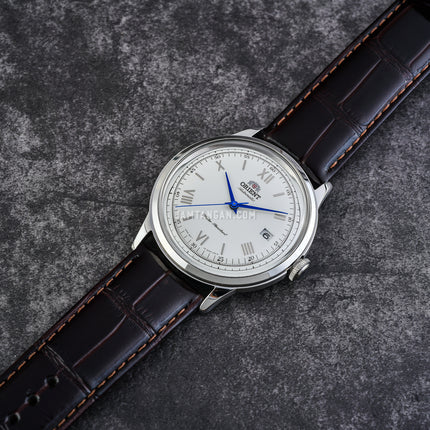 Orient Bambino V2 Roman TAC00009W Automatic White Dial Brown Leather Strap