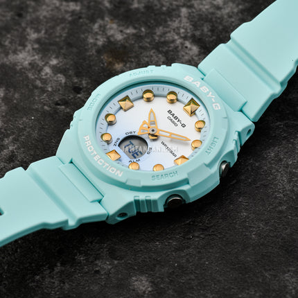 Casio Baby-G BGA-320-3ADR Be You Be Me Digital Analog Dual Tone Dial Blue Resin Band
