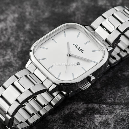 Alba Fashion AH7BZ5X1 Ladies Silver Dial Stainless Steel Strap