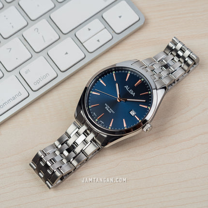 Alba AS9Q95X1 Blue Dial Stainless Steel Strap