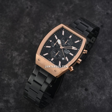 Alba AM3992X1 Men Chronograph Black Dial Black Stainless Steel Strap