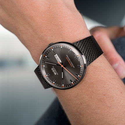MIDO Commander M031.631.33.061.00 Icone Black Dial Black Mesh Strap