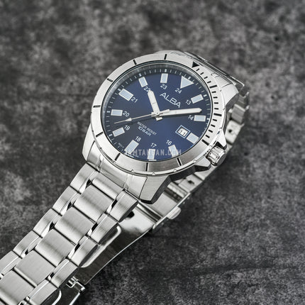 Alba Active AS9R97X1 Men Blue Dial Stainless Steel Strap