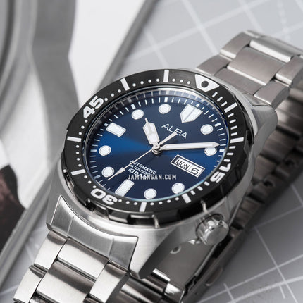 Alba AL4415X1 Automatic Men Blue Dial Stainless Steel Strap