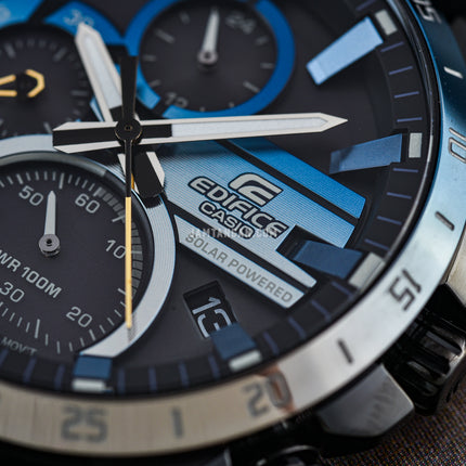 Casio Edifice EQS-940NL-1AVUDF Nighttime Drive Series Solar Chronograph Black Leather Band