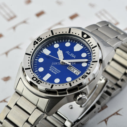 Alba Mechanical AL4373X1 Men Dark Blue Dial Stainless Steel Strap