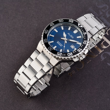 Alba Active AS9S81X1 Men Blue Dial Stainless Steel Strap