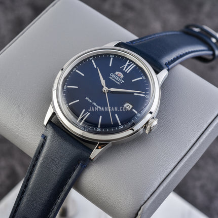 Orient Bambino V6 RA-AC0021L Automatic Men Blue Dial Blue Leather Strap