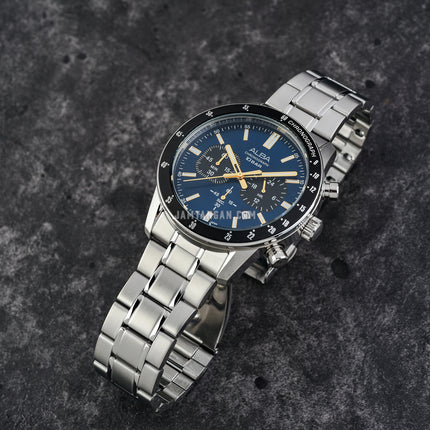 Alba AT3J73X1 Men Chronograph Dark Blue Dial Stainless Steel Strap