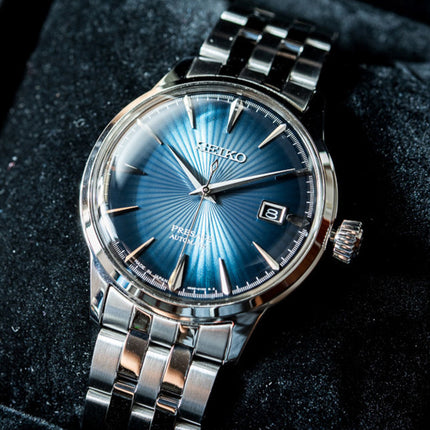 Seiko Presage SRPB41J1 Cocktail Time Blue Moon Blue Gradation Texture Dial Stainless Steel Strap