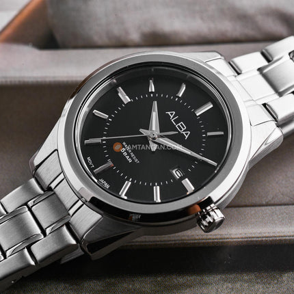 Alba AH7EP9X1 Ladies Black Dial Stainless Steel Strap