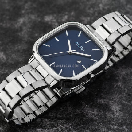 Alba Fashion AH7BZ3X1 Ladies Blue Dial Stainless Steel Strap