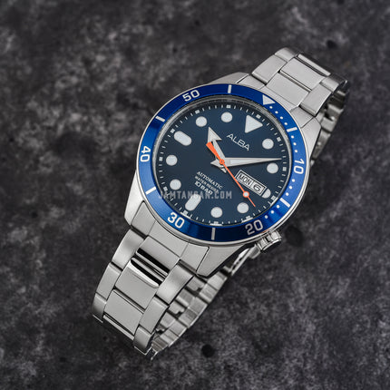 Alba Mechanical AL4167X1 Men Blue Dial Stainless Steel Strap