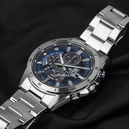 Casio Edifice EFS-S610D-1AVUDF Heat Gradation Slim Blue Line Dial Stainless Steel Band