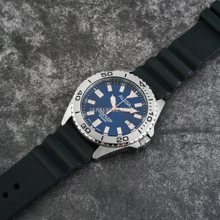Alba Active AS9Q47X1 Men Blue Dial Black Rubber Strap