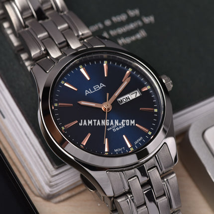 Alba AN8077X1 Ladies Blue Navy Dial Stainless Steel Strap