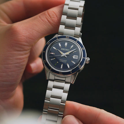 Seiko Presage SRPG05J1 Style60s Automatic Blue Dial Stainless Steel Strap