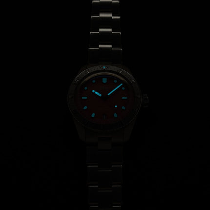 Oris Divers Sixty Five 01-733-7771-4058-07-8-19-18 Cotton Candy Red Dial Stainless Steel Strap