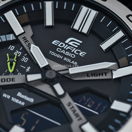 Casio Edifice ECB-2000DD-1ADF Men Sospensione Digital Analog Dial Gunmetal Stainless Steel Band