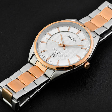 Alba AS9Q78X1 Silver Dial Dual Tone Stainless Steel Strap