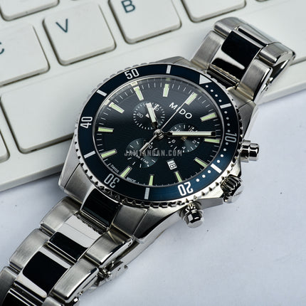 MIDO Ocean Star M026.417.11.041.00 Chronograph Blue Navy Dial Stainless Steel Strap