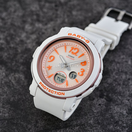 Casio Baby-G BGA-290US-4ADR Sea Elements Series Digital Analog Dial White Resin Band