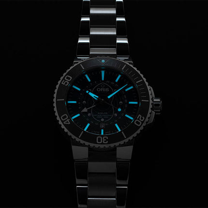 Oris Aquis 01-761-7765-4185-SET Dat Watt Northern Hemisphere Stainless Steel Strap LIMITED EDITION
