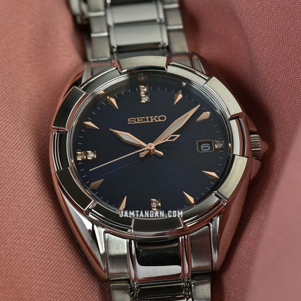 Seiko Classic SKK889P1 Diamond Blue Dial Stainless Steel Strap