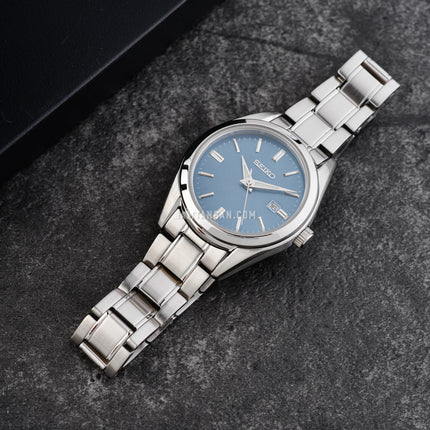 Seiko Ladies SUR531P1 Dress Blue Dial Stainless Steel Strap