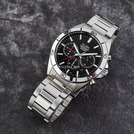Alba Active AT3H27X1 Chronograph Men Black Dial Stainless Steel Strap
