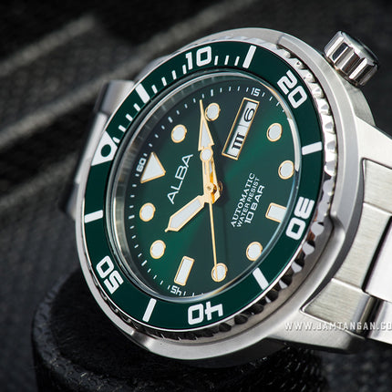 Alba Active AL4243X1 Automatic Man Green Dial Stainless Steel Strap