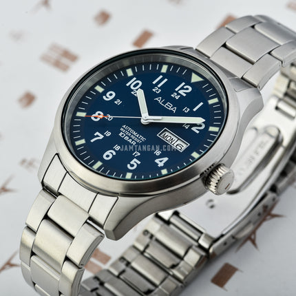 Alba Mechanical Field Military AL4211X1 Men Blue Dial Stainless Steel Strap