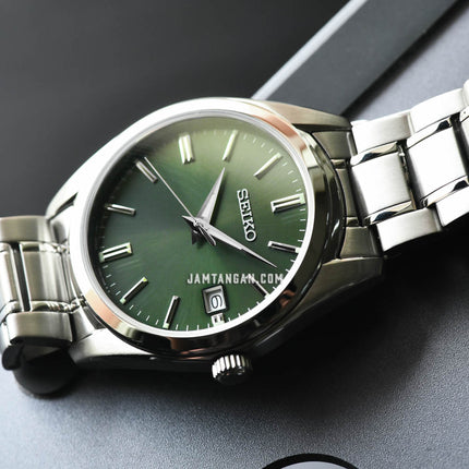 Seiko Classic SUR533P1_SUR527P1 Dress Olive Green Dial Stainless Steel Strap