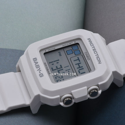 Casio Baby-G + Plus BGD-10L-7DR Ladies Digital Dial White Resin Band
