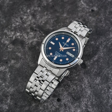 Alba AL4669X1 Ladies Automatic Blue Dial Stainless Steel Strap