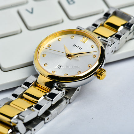 MIDO Baroncelli M022.210.22.036.09 Donna Silver Dial Dual Tone Stainless Steel Strap