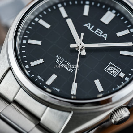 Alba Active AG8M33X1 Black Patterned Dial Stainless Steel Strap