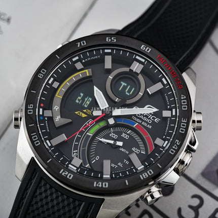 Casio Edifice ECB-900MP-1ADF Tough Solar Men Digital Analog Dial Black Resin Band