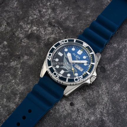 Alba Mechanical AL4621X1 Men Automatic Dual Tone Dial Blue Rubber Strap