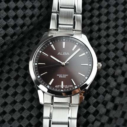 Alba Prestige ARX013X1 Men Dark Brown Dial Stainless Steel Strap