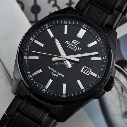 Casio Edifice EFV-150DC-1AVUDF Black Dial Black Stainless Steel Band