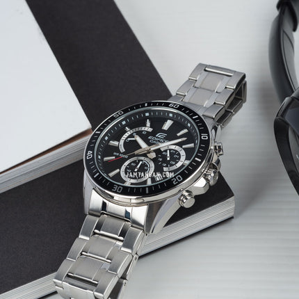 Casio Edifice EFR-552D-1AVUDF Chronograph Black Dial Stainless Steel Band