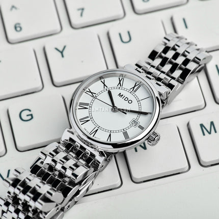 MIDO Dorada M033.210.11.013.00 White Dial Stainless Steel Strap