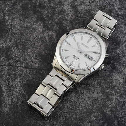 Seiko Kinetic SMY101P1 Men White Dial Stainless Steel Strap