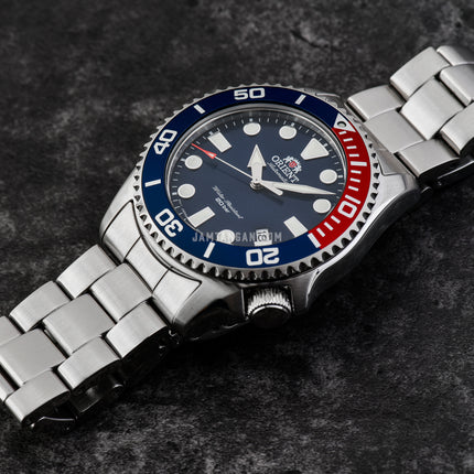 Orient New Triton RA-AC0K03L Automatic Divers Blue Navy Dial Stainless Steel Strap