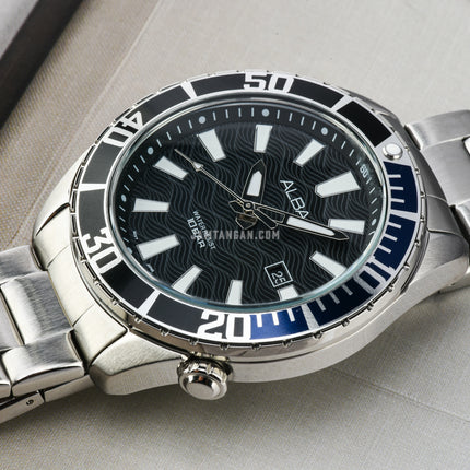 Alba Active AG8K33X1 Men Black Dial Stainless Steel Strap