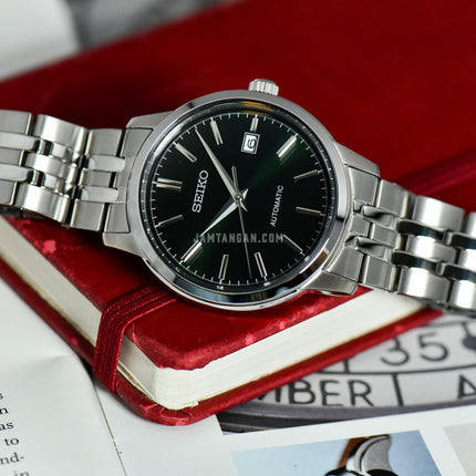 Seiko Classic SRPH89K1 Discover More Green Dial Stainless Steel Strap